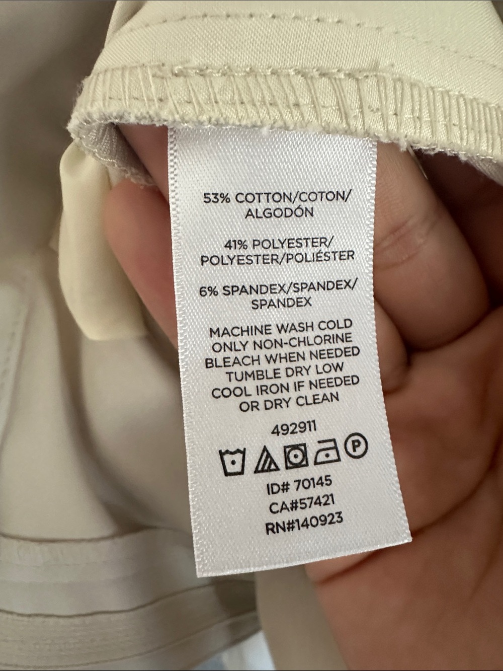 LOFT Off-White Skinny Ankle Dress Pants - Picture 6 of 6